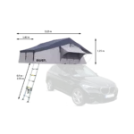 Owen Two Plus Tente de Toit pour Camping et Voyage, avec Pre-Tente, avec échelle, Couleur Grise – Image 3