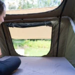 Owen Two Plus Tente de Toit pour Camping et Voyage, avec Pre-Tente, avec échelle, Couleur Verte Olive – Image 3