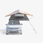 Owen Two Plus Tente de Toit pour Camping et Voyage, avec Pre-Tente, avec échelle, Couleur Verte Olive – Image 6